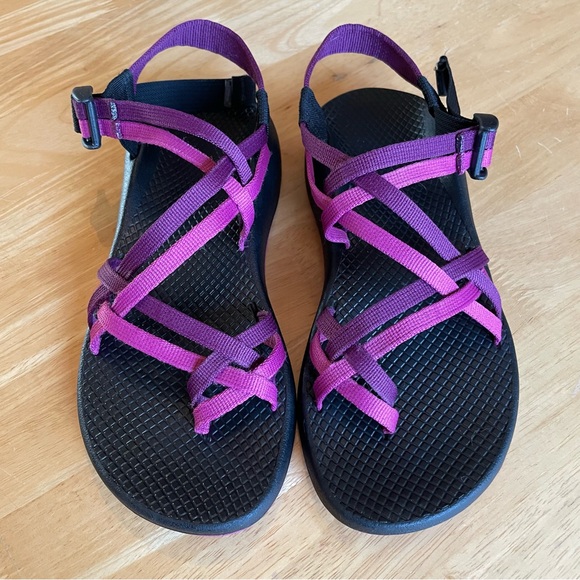 Chaco Purple and Black Strappy Sandals - Picture 2 of 7